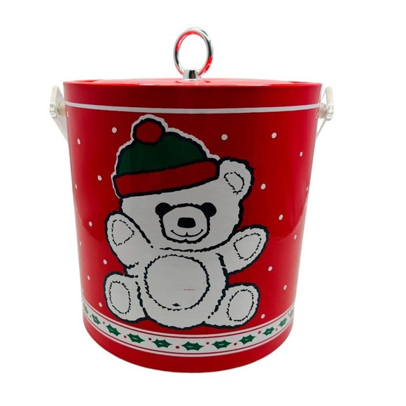 Unbranded Other - Vintage Teddy Bear Christmas Ice Bucket